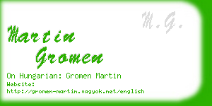 martin gromen business card